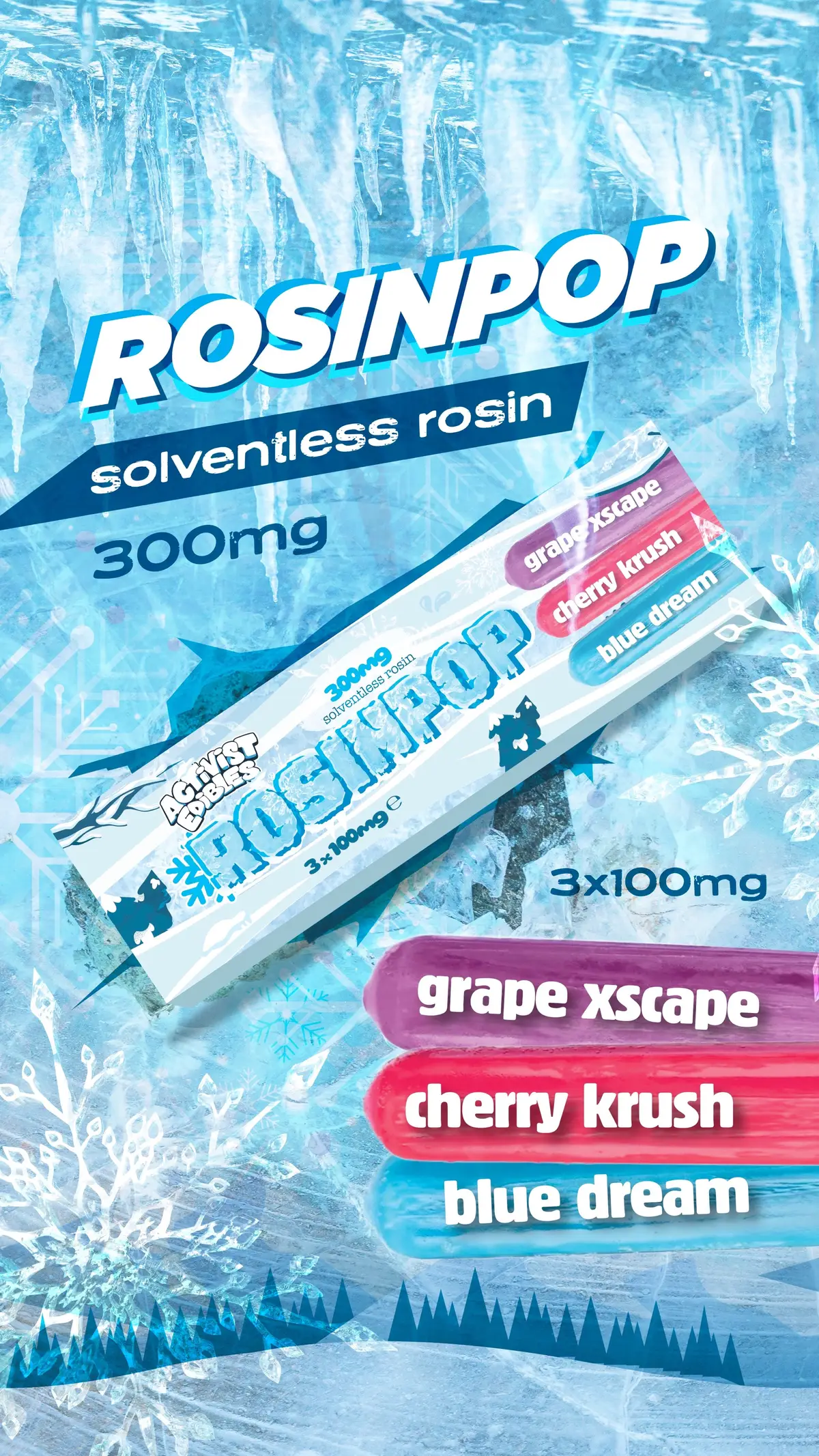 ActivistEdibles rosinpop solventless rosin 300mg